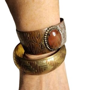 Vintage Brass & Copper Indian bracelets‎